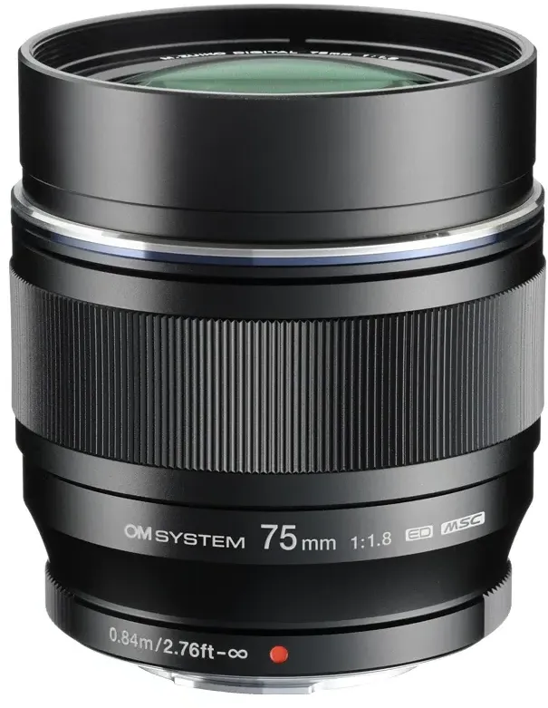 M.Zuiko Digital ED 75 mm F1.8 (zwart)